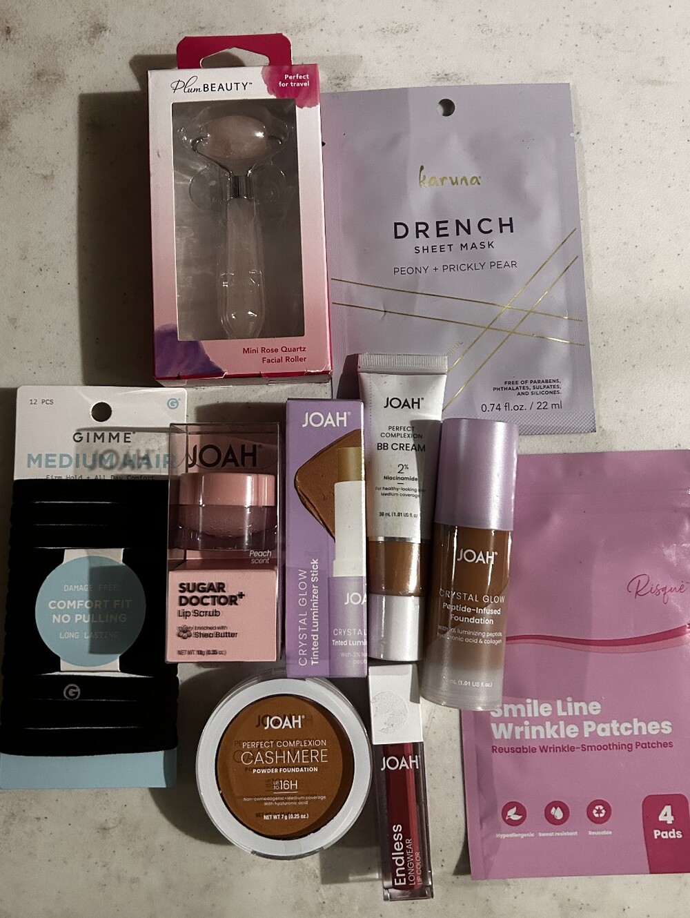 Joah Makeup Bundle Skincare Face Foundation Rose Quartz Facial Roller More